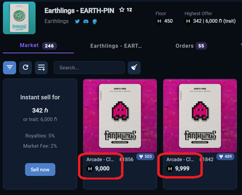 Earthlings-EARTH-PIN-Arcade-market-price